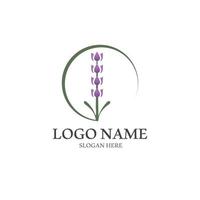 vetor de logotipo de flor de lavanda fresca