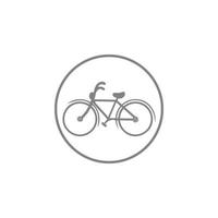 ícone de vetor de bicicleta isolado em branco