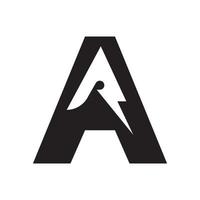 um logotipo de relâmpago de letra vetor