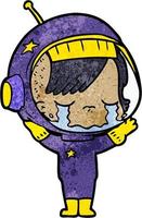 personagem de astronauta vetorial em estilo cartoon vetor