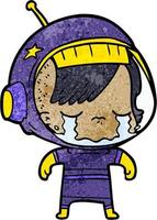 personagem de astronauta vetorial em estilo cartoon vetor