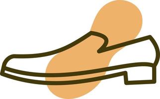 sapatos de escritório laranja masculino, ilustração, vetor, sobre um fundo branco. vetor