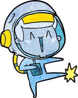 personagem de astronauta vetorial em estilo cartoon vetor