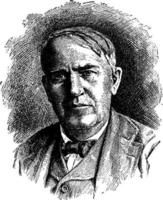 thomas A. Edison, ilustração vintage vetor