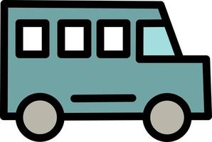 transporte mini van, ilustração, vetor em um fundo branco.