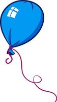 balão azul, ilustração, vetor em fundo branco