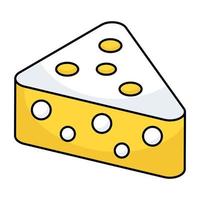 um design de ícone de bloco de queijo vetor