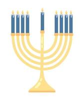 ícone menorá hanukkah vetor