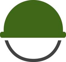 capacete verde do exército, ilustração, vetor em fundo branco.