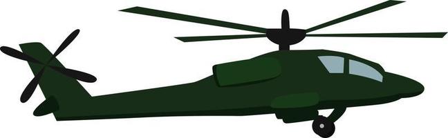 helicóptero militar, ilustração, vetor em fundo branco