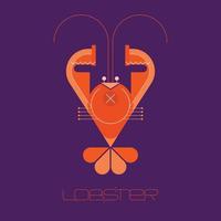 design de logotipo de lagosta vetor