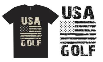 design de camiseta de golfe dos eua vetor