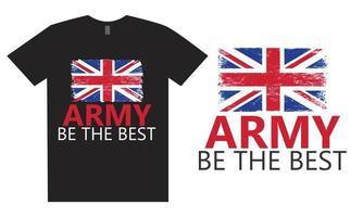 exército seja o melhor design de camiseta vetor