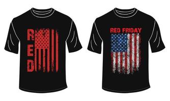 design de camiseta de sexta-feira vermelha vetor