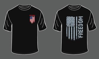 design de camiseta veterano. design de camiseta liberdade vetor