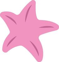 estrela do mar rosa, ilustração, vetor em fundo branco.