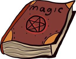 livro mágico, ilustração, vetor em fundo branco