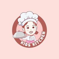logotipo da cozinha infantil vetor