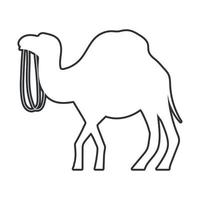 camelo animal linear vetor