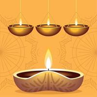 celebração tradicional de diwali vetor