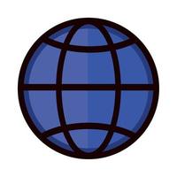 ícone de conexão mundial vetor