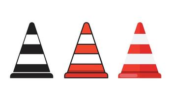 ilustração em vetor ícone cone de tráfego