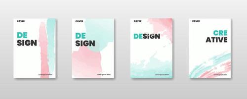 modelo de design de capa de livro de empresa de cor de água em a4. adaptável a folhetos, relatórios anuais, revistas, cartazes, apresentações de negócios, portfólios, flyers, banners, sites. vetor