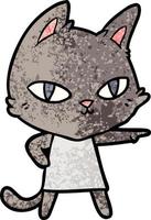 personagem de gato vetorial em estilo cartoon vetor