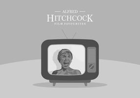 Hitchcock fundo TV vetor