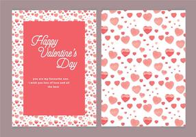 Cartão do dia do vetor Valentim dos corações