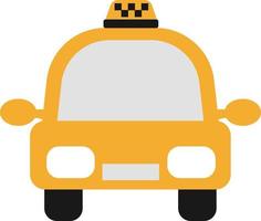 carro de táxi amarelo, ilustração, vetor em um fundo branco