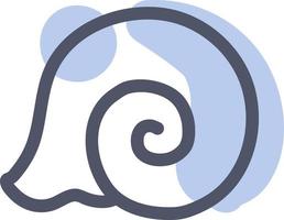 caracol do mar, ilustração, vetor em um fundo branco.