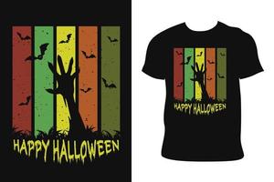 design de camiseta de halloween. camiseta do dia das bruxas. vetor livre de t-shirt de halloween.