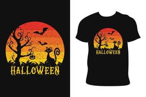 design de camiseta de halloween. camiseta do dia das bruxas. vetor livre de t-shirt de halloween.