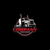 logotipo de caminhão - logotipo de reboque de caminhão vetor