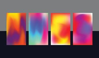 cor suave gradiente abstrato colorido definido para banner de fundo e cor do objeto. vetor
