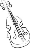 desenho de violino, ilustração, vetor em fundo branco.