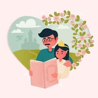 pai lendo para a filha
