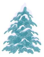 ilustração vetorial de coroas cobertas de neve de árvores de inverno vetor