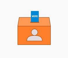 urna de voto para ícone de votação vetor