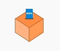 urna de voto para ícone de votação vetor