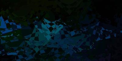 pano de fundo vector azul e verde escuro com triângulos, linhas.