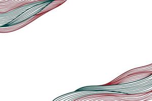 linha de fundo abstrato desenho japonês curva onda vermelho cor verde ano novo vetor de natal