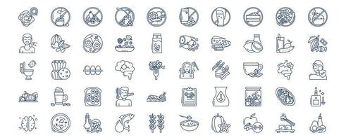 coleção de ícones relacionados à dieta e alimentos ceto, incluindo ícones como abacate, grãos, ovo, queijo e muito mais. ilustrações vetoriais, conjunto perfeito de pixels vetor