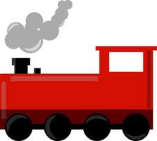 locomotiva a vapor, ilustração, vetor em fundo branco.