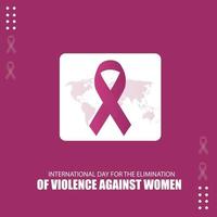 ilustração vetorial do dia internacional para a eliminação da violência contra as mulheres. design simples e elegante vetor