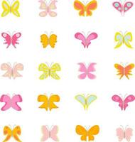 borboletas coloridas, ilustração, vetor, sobre um fundo branco. vetor