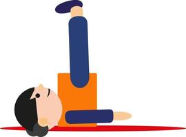 backstand yoga asana, ilustração, vetor em um fundo branco.