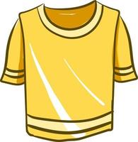 camisa amarela, ilustração, vetor em fundo branco.