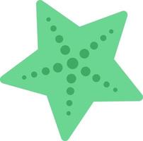 estrela do mar verde, ilustração, sobre um fundo branco. vetor